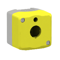 XALKW01 - empty box yellow color for illuminated e.stop 1 hole, Schneider Electric