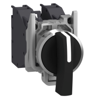 XB4BJ33GEX - Selector switch, Harmony XB4 - ATEX D, metal, 22mm, 3 positions, black long handle, stay put, screw clamp terminals, 2NO, Schneider Electric