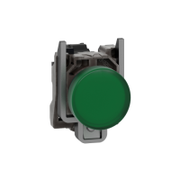 XB4BVG3 - Lampa Pilot Completa Verde Ø 22, Lentila Simpla, cu Led Integral 110, 120 V, Schneider Electric