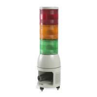 XVC1B3HK - Sirena lumina turn 100 mm 24 V, LED constant/intermitent, verde/portocaliu/rosu, Schneider Electric