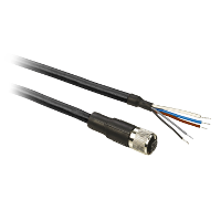 XZCP11V12L10 - Cablu M12 - 5 Pini - 10M - Pur - Drept, Schneider Electric