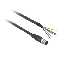 XZCP1541L05 - Tata- M12 - 4-Pini - Conector Precablat Drept - Cablu 0.5 M, Schneider Electric