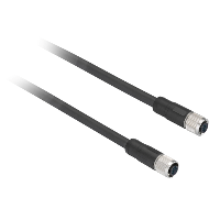 XZCPV11V12L5 - Pre wired connectors XZ, straight female, M12, 5 pins, cable PVC 5 m, Schneider Electric
