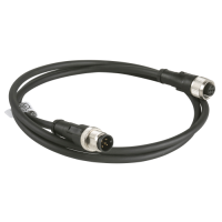 XZCR1511064D10 - Jumper cable XZ, male straight M12 5 pin, female straight M12 5 pin, PUR 10 m, Schneider Electric