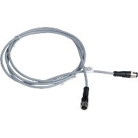 XZCRV1511041C2 - Jumper cable XZ, male straight M12 4 pin, female straight M12 4 pin, PVC 2 m, Schneider Electric