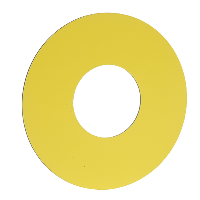 ZB2BY9101 - Unmarked legend, Harmony XAC, plastic, yellow, 22mm push button, 60mm label, unmarked, Schneider Electric