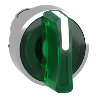 ZB4BK1333 - Cap de Selector Iluminat Verde Ø22, Oprire In 3 Pozitii, Schneider Electric