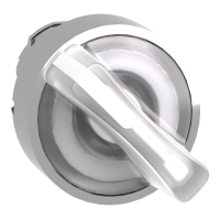 ZB4BK1413 - Cap de Selector Iluminat Alb Ø 22, 2 Pozitii, Revenire cu Arc, Schneider Electric