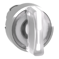 ZB4BK1713 - Cap de Selector Iluminat Alb Ø 22, 3 Pozitii, Revenire cu Arc, Schneider Electric