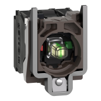 ZB4BW0B15 - Bloc Luminos Alb cu Inel pentru Corp/de Fixare, Led Integral 24 V, 1No+1Nc, Schneider Electric