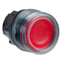 ZB5AW543 - Cap Buton Luminos Incastrat Rosu Ø22 cu Revenire pentru Led Integral, Schneider Electric
