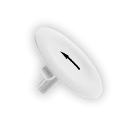 ZBA334 - Capac Alb Marcat cu Sageata pentru Buton Circular Ø 22, Schneider Electric