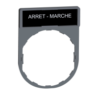 ZBY2166C0 - legend holder with arret-marche marking color plated grey, Schneider Electric