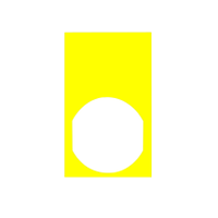 ZBY61101 - Marked legend, Harmony XB5, Harmony XB4, yellow, name plate 30 x 50mm, unmarked, Schneider Electric
